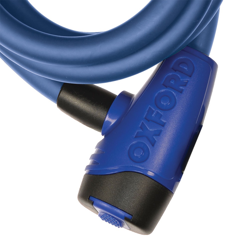 Obrázek produktu zámek CABLE12, OXFORD (modrý, průměr lanka 12 mm, délka 1,8 m) LK247