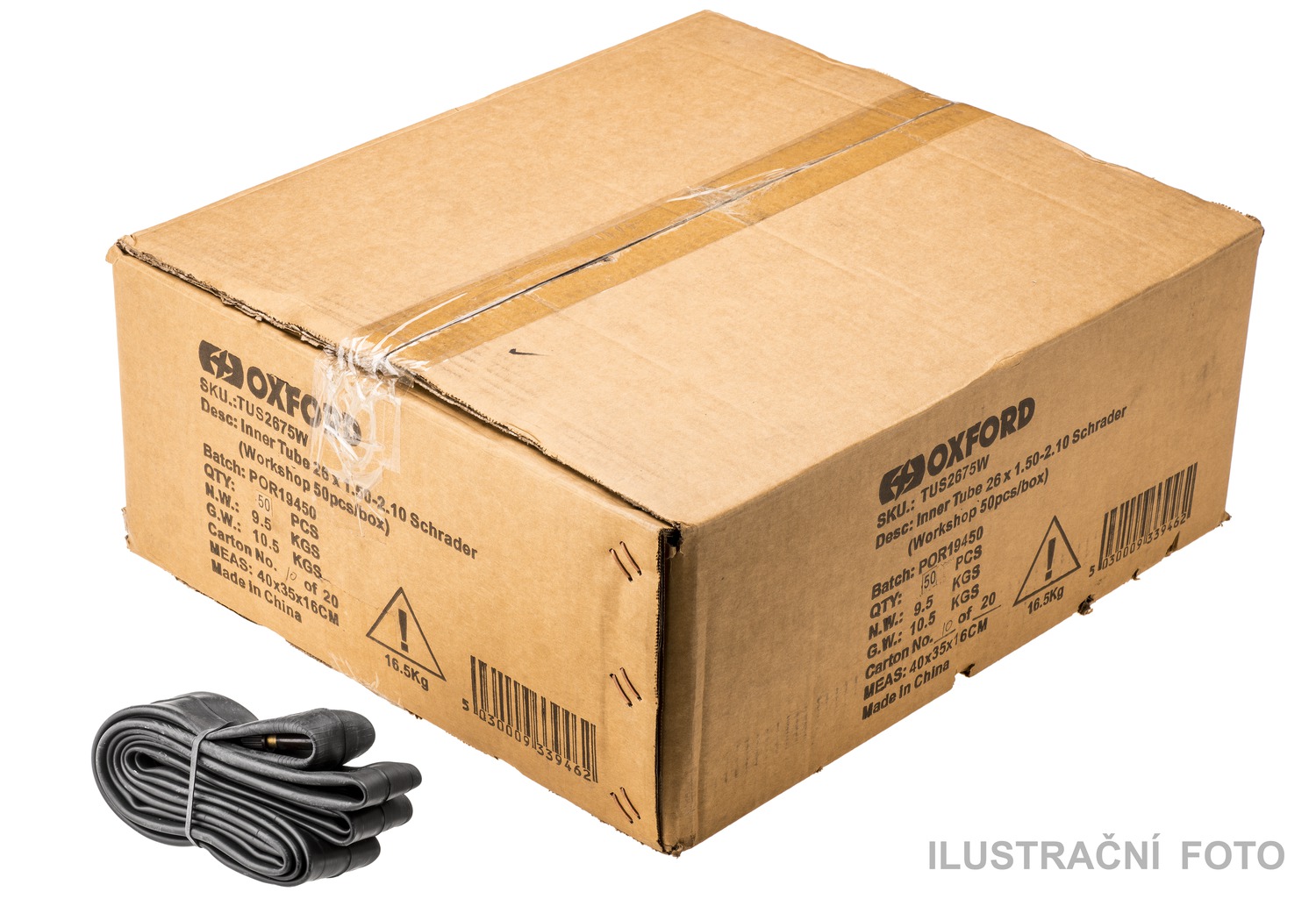 Obrázek produktu cyklo duše 700 x 18/23C, galuskový ventilek prodloužený 60 mm, OXFORD (obchodní balení 50 ks) TUP7020LW