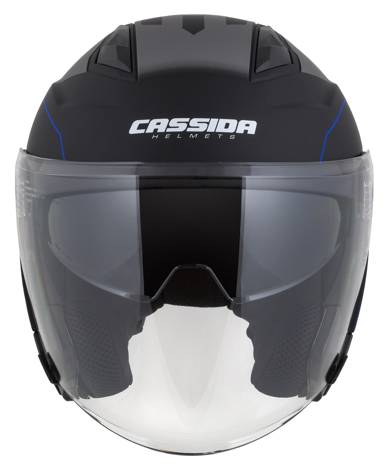 Obrázek produktu přilba Jet Tech RoxoR, CASSIDA (černá matná/modrá/šedá/bílá)