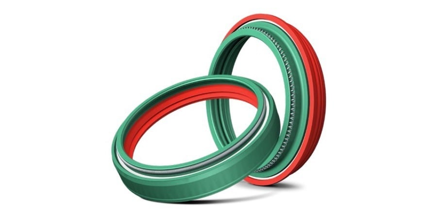 Obrázek produktu simering + prachovka do př. vidlice (46 x 58,15 x 8,5 mm, KYB 46 mm, DC), SKF (zeleno-červené)