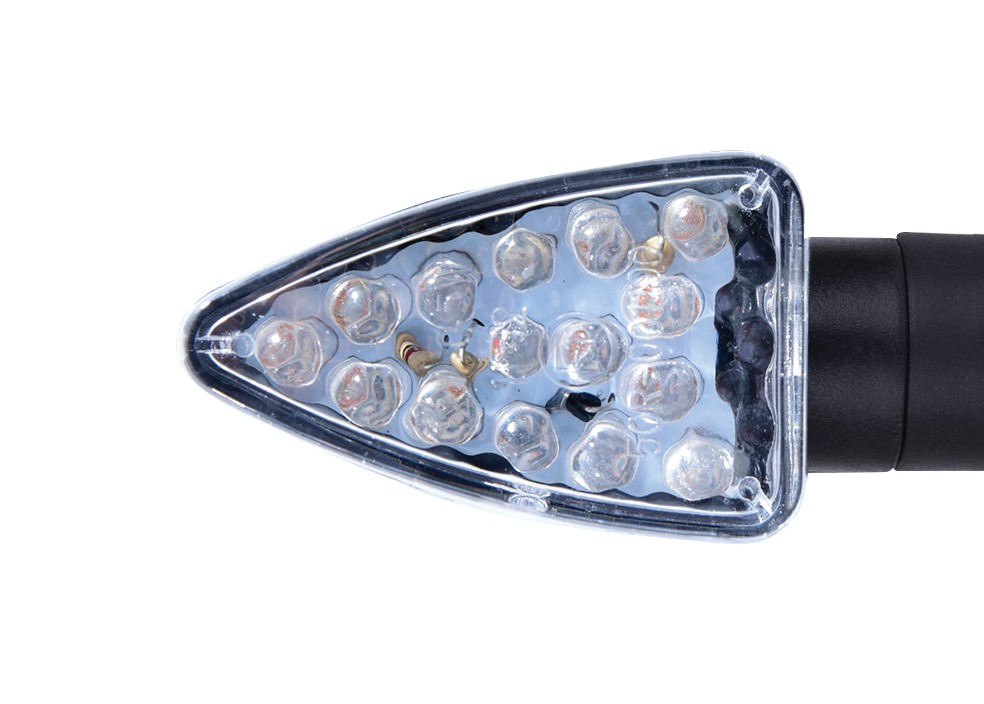 Obrázek produktu blinkr LED Arrow krátký, OXFORD (čiré sklíčko, černý plášť, pár) EL337