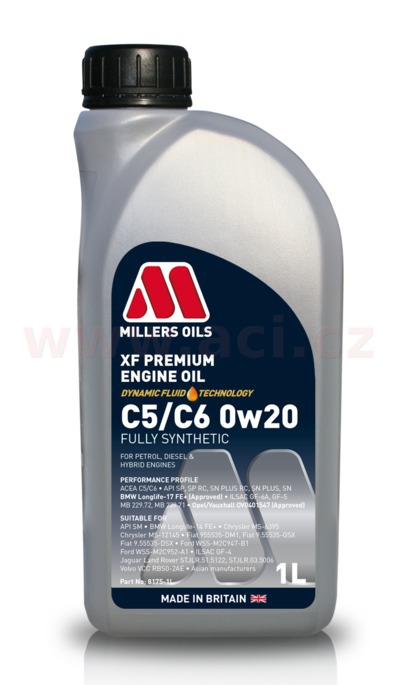 Obrázek produktu MILLERS OILS XF PREMIUM C5/C6 0w20 1 l 81751