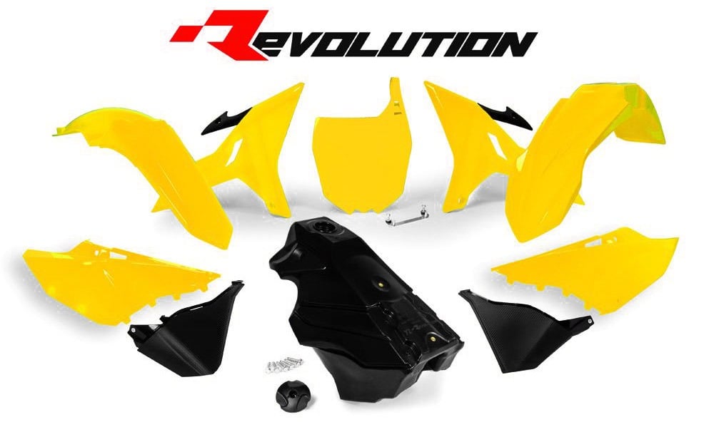 Obrázek produktu sada plastů Yamaha - REVOLUTION KIT pro YZ 125/250 02-21, RTECH (žluto-černá, 7 dílů) R-KITYZ0-GY0-016