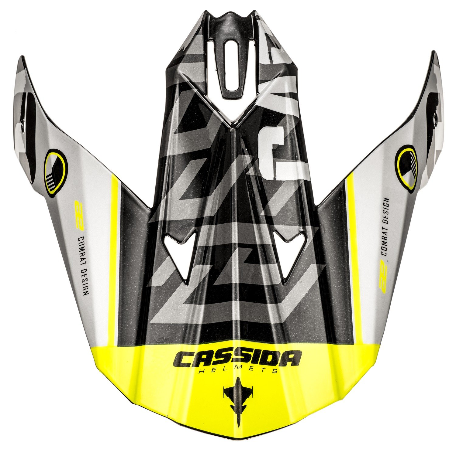 Obrázek produktu kšilt pro přilby Cross Cup Sonic Junior, CASSIDA, dětská (bílá/žlutá fluo) PEAK WHITE/YELLOW FLUO SC-15 S