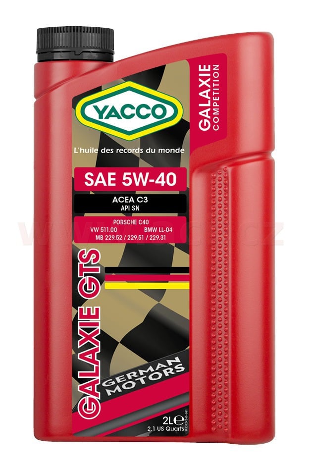 Obrázek produktu Motorový olej YACCO GALAXIE GTS 5W40, 2 L 31242