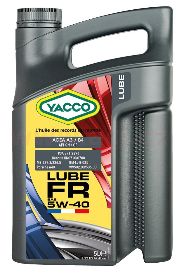 Obrázek produktu Motorový olej YACCO LUBE FR 5W40, 5 L 30545