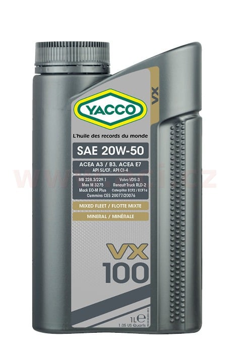 Obrázek produktu Motorový olej YACCO VX 100 20W50, 1 L 30381