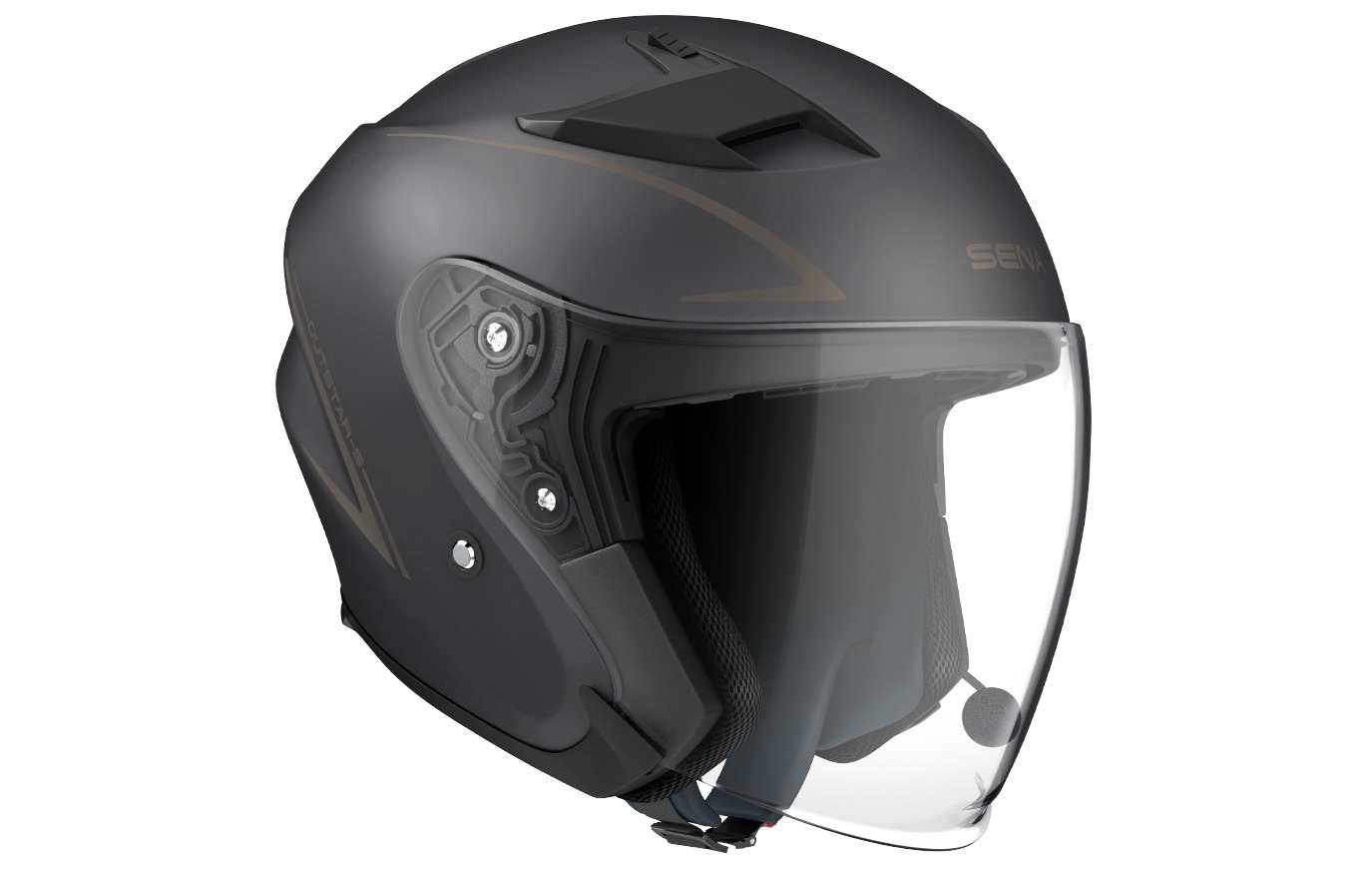 Obrázek produktu přilba s headsetem Outstar S, SENA (matná černá, vel. L) OUTSTARS-MB0