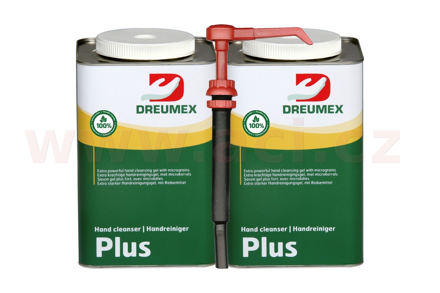 Obrázek produktu DREUMEX PLUS 2 x 4,5 L čisticí gel na ruce - žlutá + dávkovač