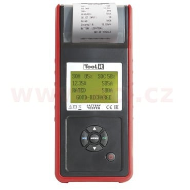 Obrázek produktu tester bateriíí, napětí, proud, dobíjení, 12/24 V, 30 - 220 Ah, s tiskárnou START/STOP GYS PBT600 024205