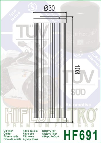 Obrázek produktu Olejový filtr HIFLOFILTRO - HF691 HF691