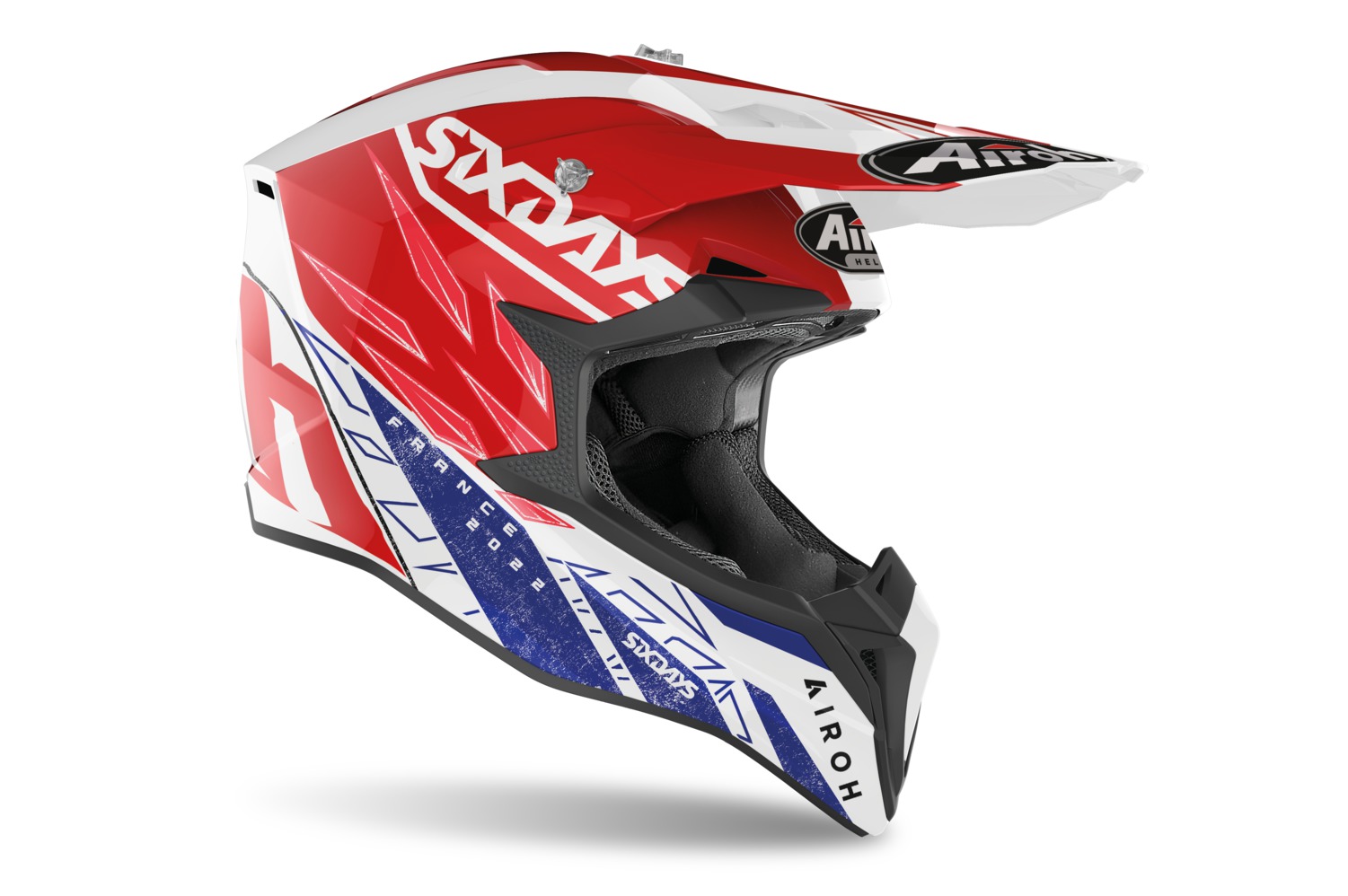 Obrázek produktu přilba WRAAP SIX DAYS France 2022, AIROH (červená/modrá/bílá, vel. 2XL) 2023 WRSX38