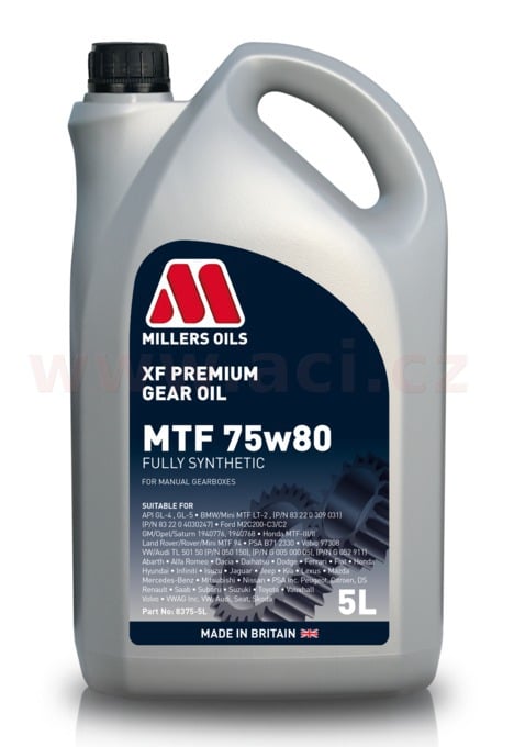 Obrázek produktu MILLERS OILS XF PREMIUM MTF 75w80 5l 83755