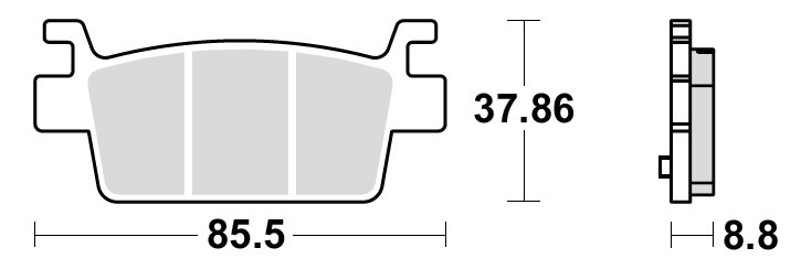 Obrázek produktu brzdové destičky, BRAKING (semi-metalická směs SM1) 2 ks v balení 993SM1