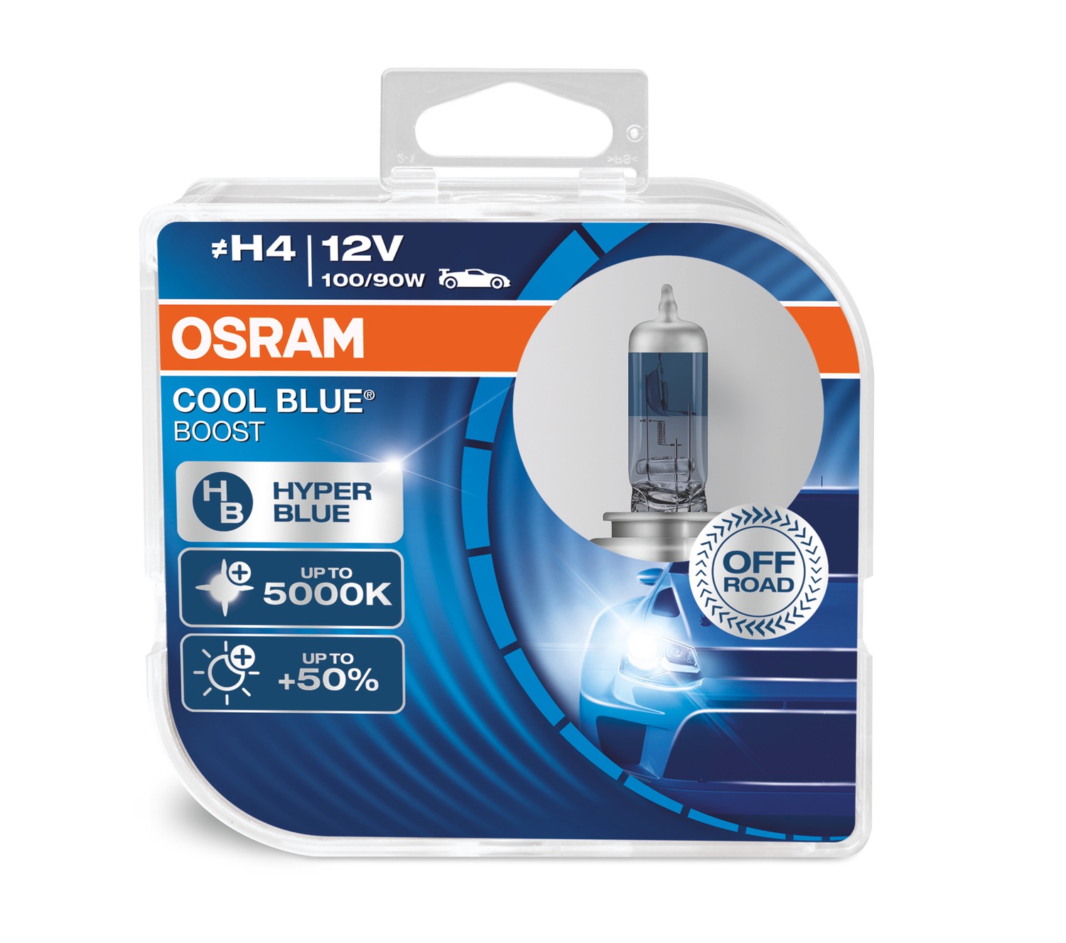 Obrázek produktu OSRAM Cool Blue Boost žárovka H4 12V/100/90W - X2 62193CBB