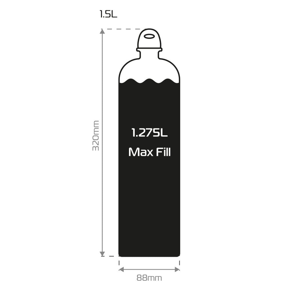 Obrázek produktu lahev na palivo FUEL FLASK, OXFORD (černá, objem 1,5 l) OX834