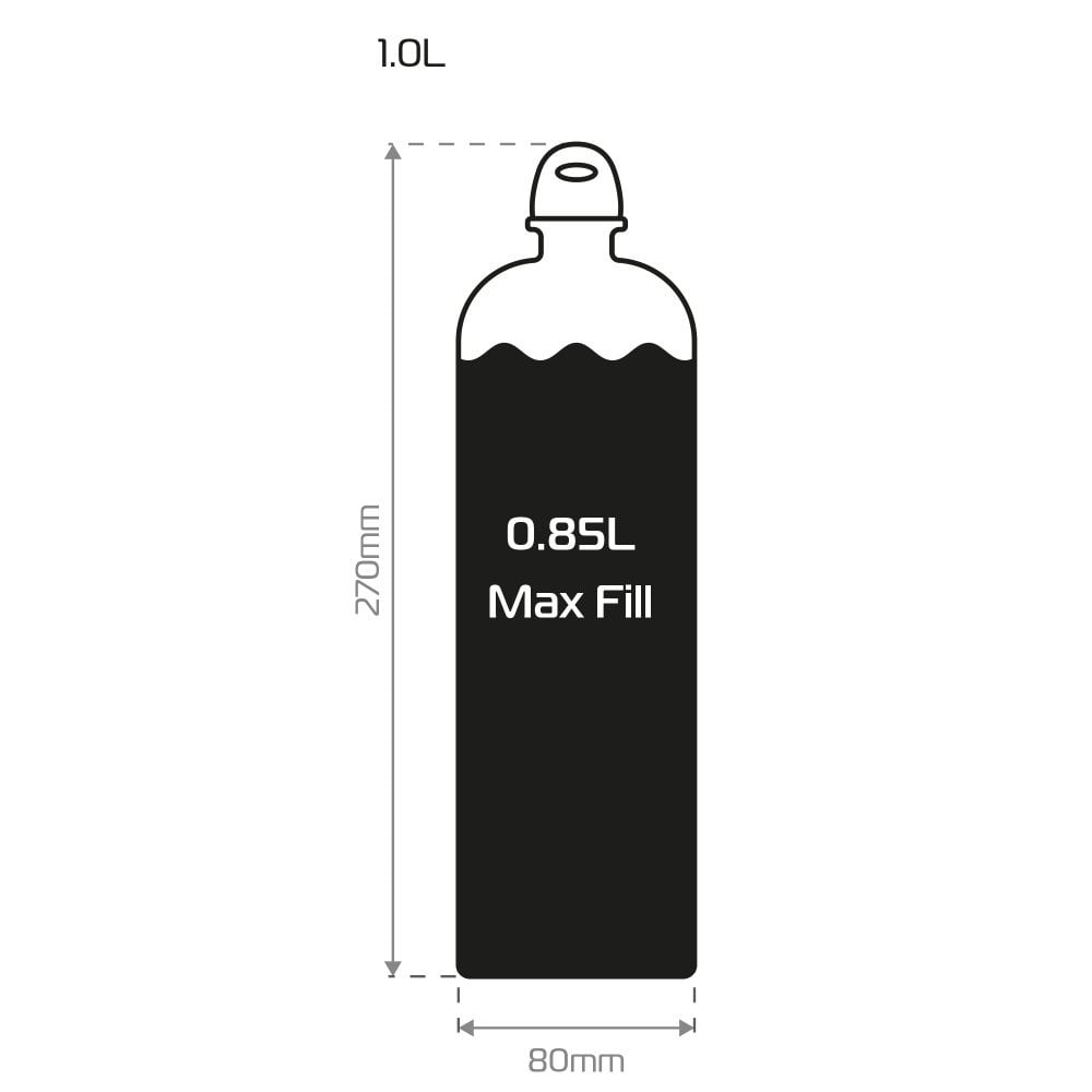 Obrázek produktu lahev na palivo FUEL FLASK, OXFORD (černá, objem 1 l) OX835