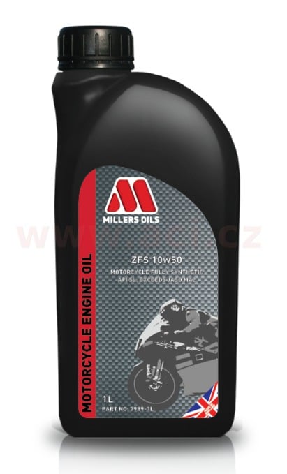 Obrázek produktu Millers Oils ZFS 10w50, plně syntetický olej pro vysoce výkonné 4-taktní motocyklové motory, 1 L 79891