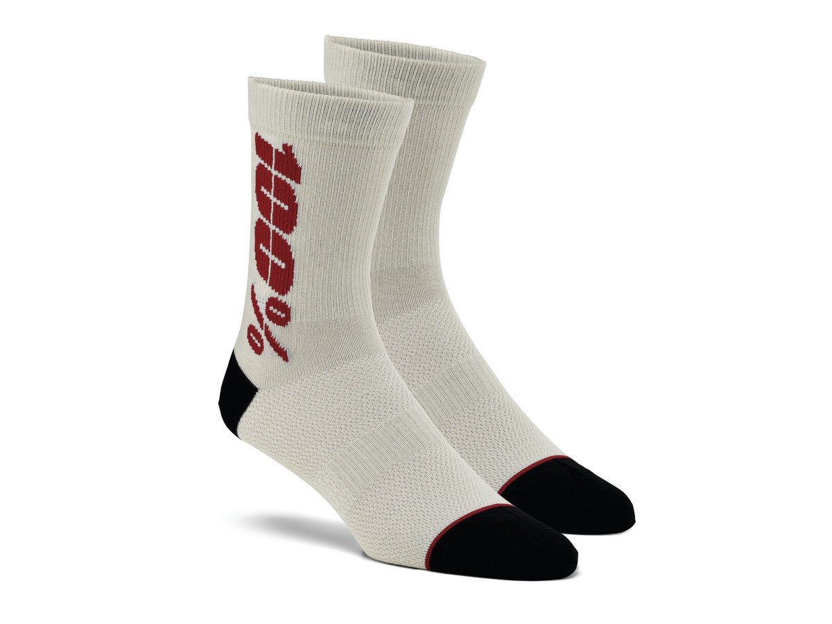 Obrázek produktu ponožky RYTHYM Merino Wool, 100% - USA (stříbrná/červená) 24006-456