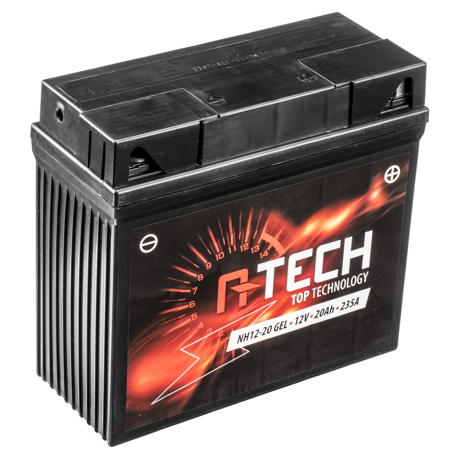 Obrázek produktu baterie 12V, NH12-20 GEL, 51913, 20Ah, 235A, 185x81x170, A-TECH (aktivovaná ve výrobě) 820632