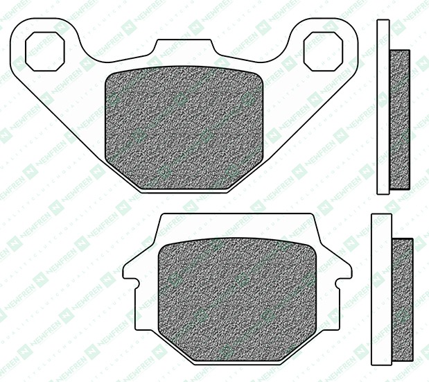 Obrázek produktu brzdové destičky, NEWFREN (směs ROAD TOURING ORGANIC) 2 ks v balení FD0073BT1