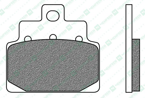 Obrázek produktu brzdové destičky, NEWFREN (směs SCOOTER ELITE ORGANIC) 2 ks v balení FD0271BE1