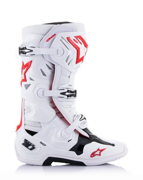 Obrázek produktu boty TECH 10 SUPERVENTED, ALPINESTARS, perforované (bílá/červená/černá) 2025