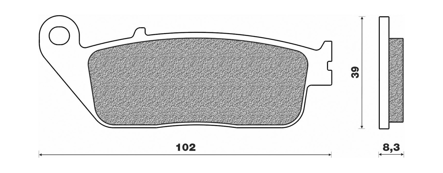 Obrázek produktu brzdové destičky, NEWFREN (směs SCOOTER ELITE ORGANIC) 2 ks v balení FD0132BE1