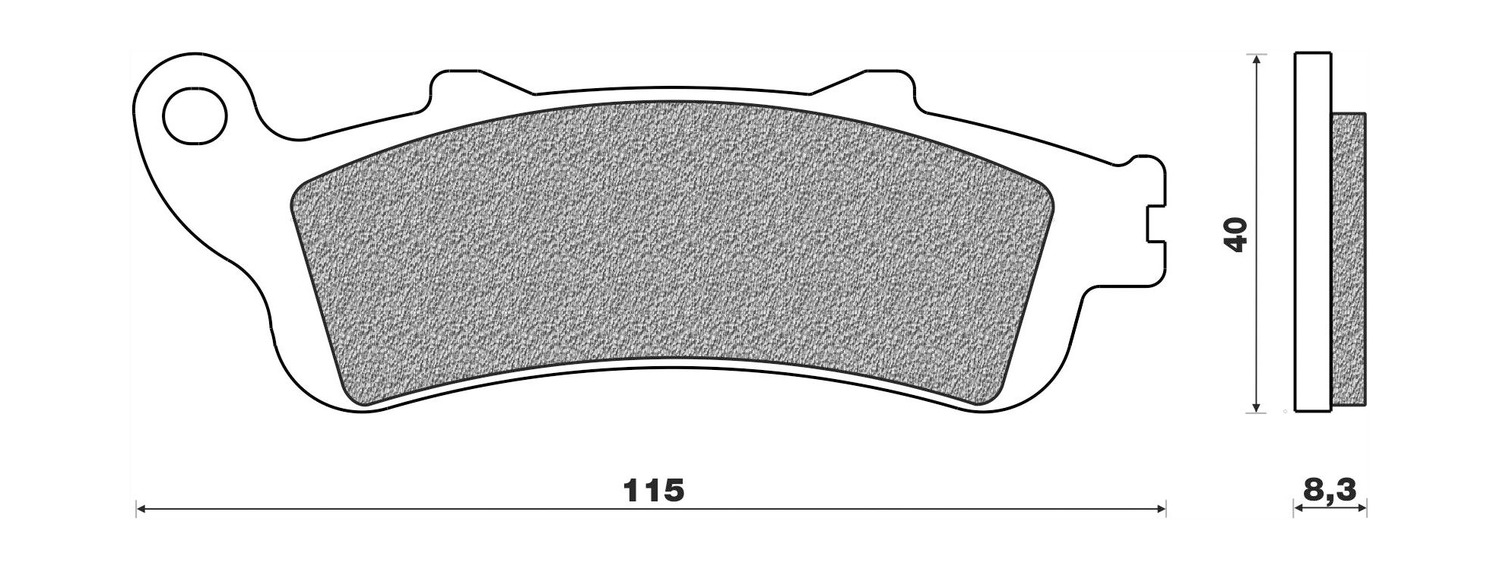 Obrázek produktu brzdové destičky, NEWFREN (směs ROAD TOURING SINTERED) 2 ks v balení FD0254TS1