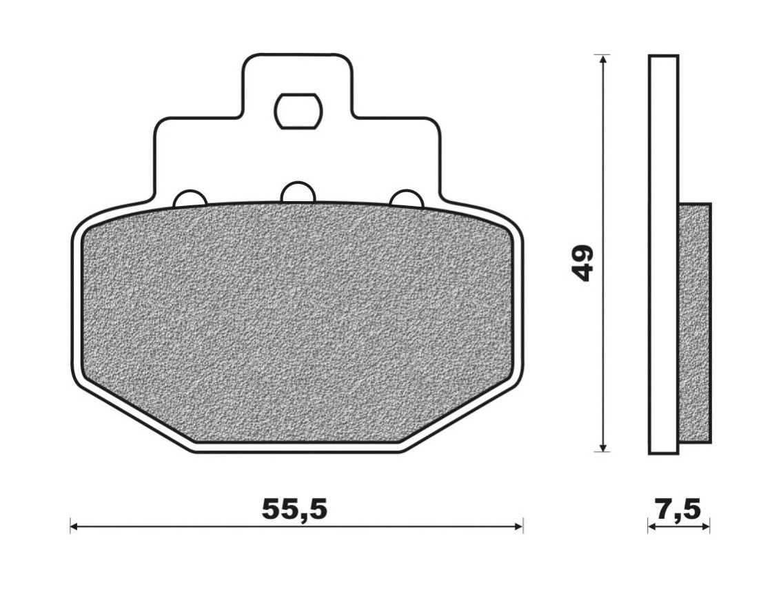 Obrázek produktu brzdové destičky, NEWFREN (směs SCOOTER ELITE ORGANIC) 2 ks v balení FD0298BE1