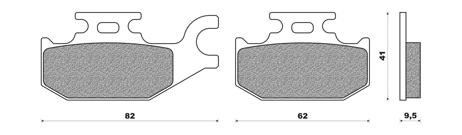 Obrázek produktu brzdové destičky, NEWFREN (směs SCOOTER ELITE ORGANIC) 2 ks v balení FD0301BE1