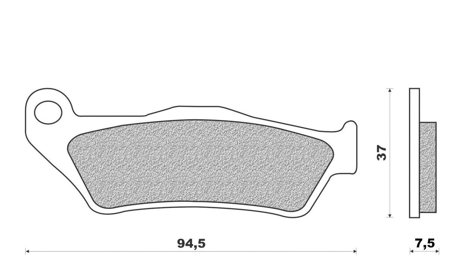 Obrázek produktu brzdové destičky, NEWFREN (směs ROAD TOURING ORGANIC) 2 ks v balení FD0186BT1