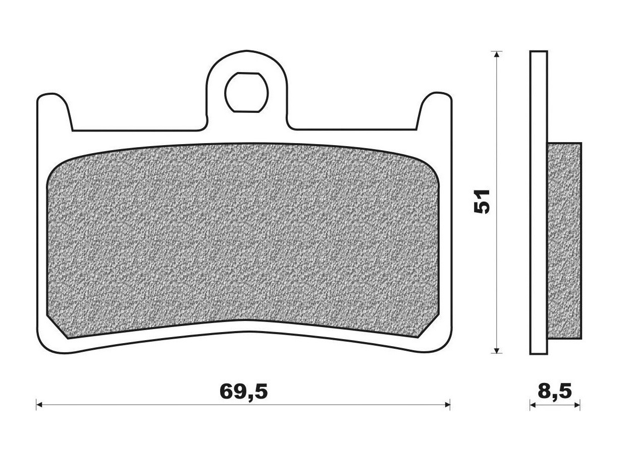 Obrázek produktu brzdové destičky, NEWFREN (směs ROAD TOURING SINTERED) 2 ks v balení FD0190TS1