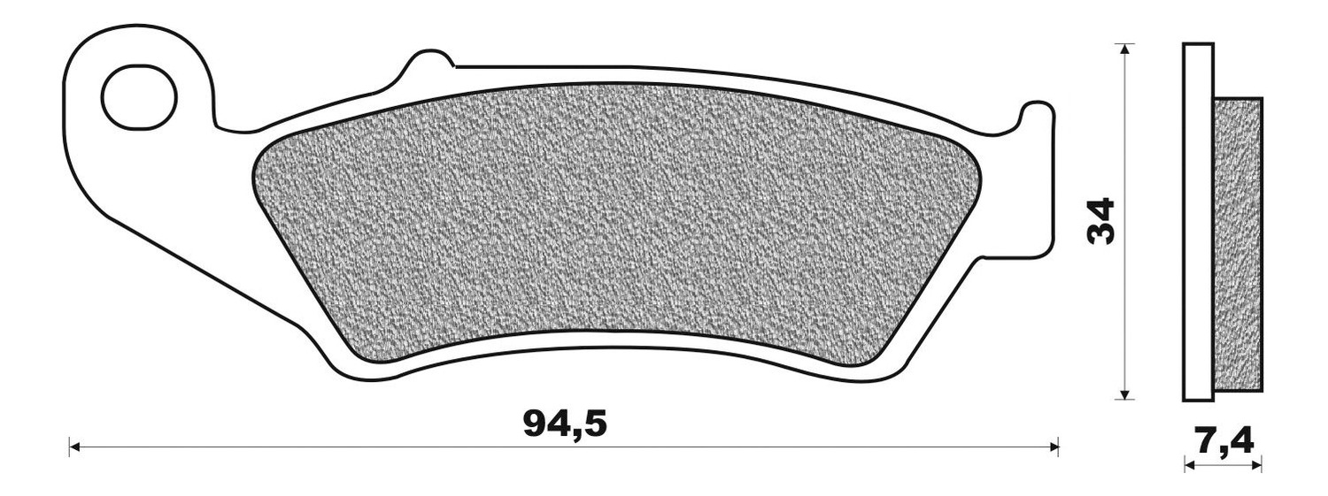 Obrázek produktu brzdové destičky, NEWFREN (směs ROAD TOURING ORGANIC) 2 ks v balení FD0193BT1