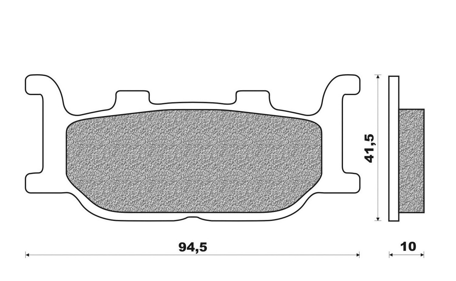 Obrázek produktu brzdové destičky, NEWFREN (směs ROAD TOURING SINTERED) 2 ks v balení FD0205TS1