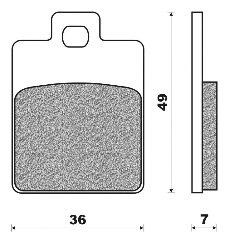 Obrázek produktu brzdové destičky, NEWFREN (směs SCOOTER ELITE ORGANIC) 2 ks v balení FD0249BE1