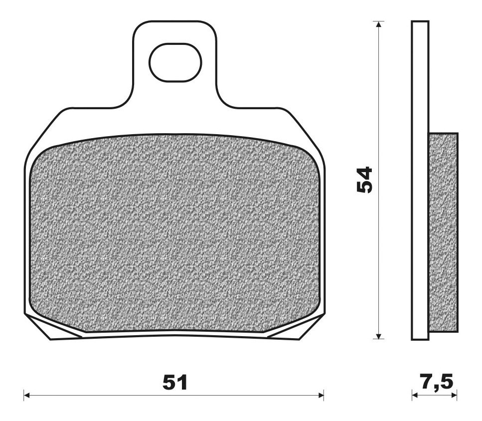 Obrázek produktu brzdové destičky, NEWFREN (směs ROAD TOURING ORGANIC) 2 ks v balení FD0256BT1