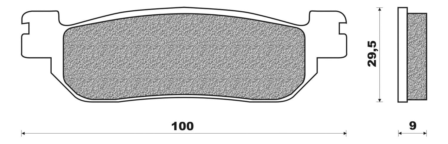 Obrázek produktu brzdové destičky, NEWFREN (směs SCOOTER ELITE ORGANIC) 2 ks v balení FD0259BE1