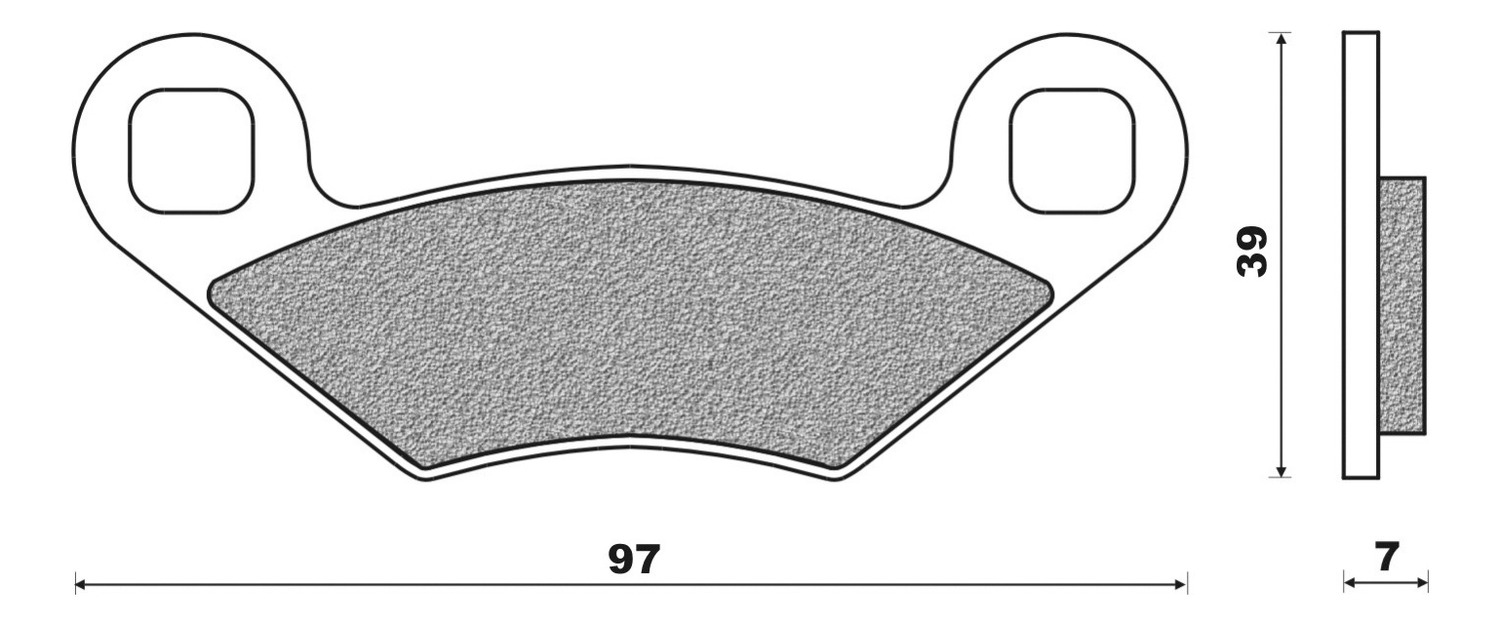 Obrázek produktu brzdové destičky, NEWFREN (směs OFF ROAD ATV SINTERED) 2 ks v balení FD0302SV1