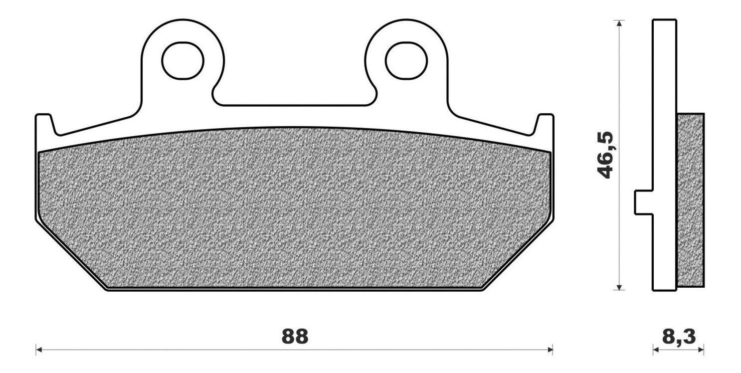 Obrázek produktu brzdové destičky, NEWFREN (směs SCOOTER ELITE SINTERED) 2 ks v balení FD0356SE1