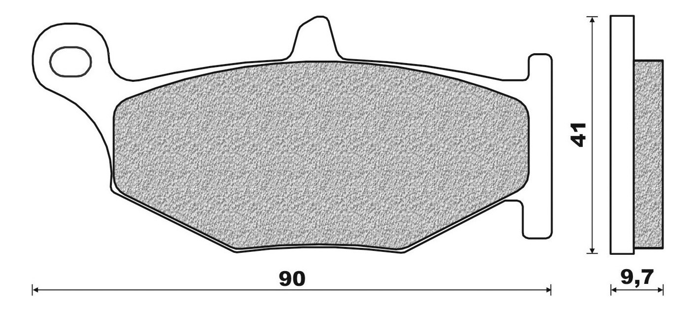 Obrázek produktu brzdové destičky, NEWFREN (směs ROAD TOURING SINTERED) 2 ks v balení FD0402TS1