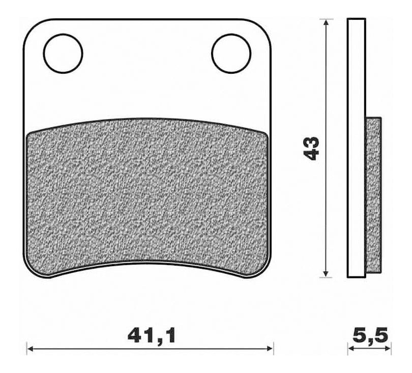 Obrázek produktu brzdové destičky, NEWFREN (směs SCOOTER ELITE ORGANIC) 2 ks v balení FD0439BE1
