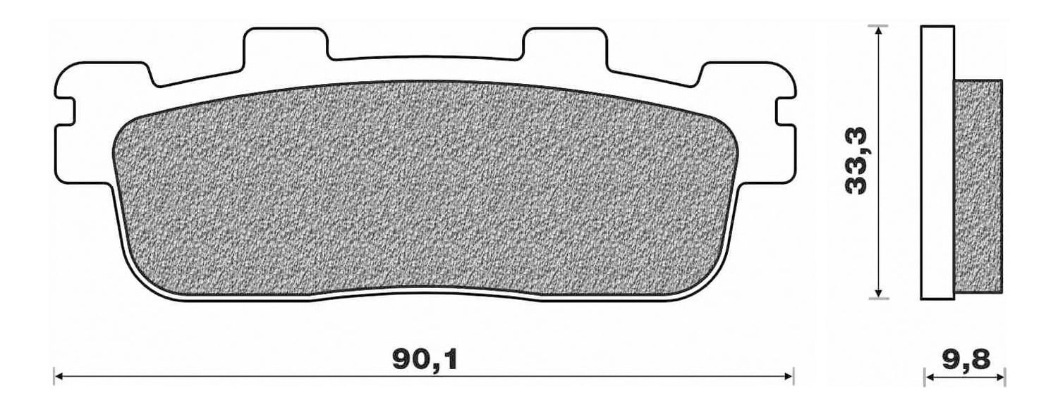 Obrázek produktu brzdové destičky, NEWFREN (směs SCOOTER ELITE ORGANIC) 2 ks v balení FD0460BE1