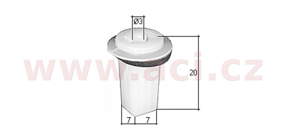Obrázek produktu plastová příchytka s vnitřním závitem (sada 5 ks) 72132