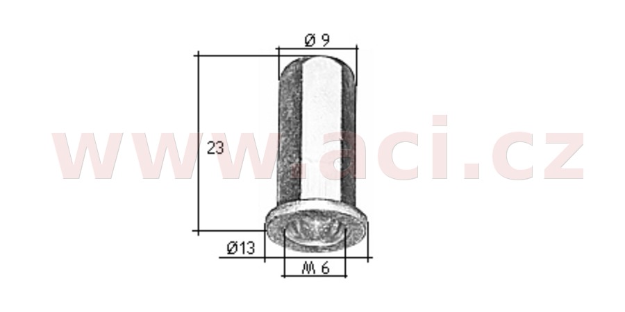 Obrázek produktu nýtovací matice M6 sada 5 ks (délka 23 mm) 41163Z