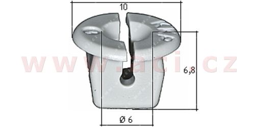 Obrázek produktu plastová příchytka s vnitřním závitem (sada 10 ks) 57315T