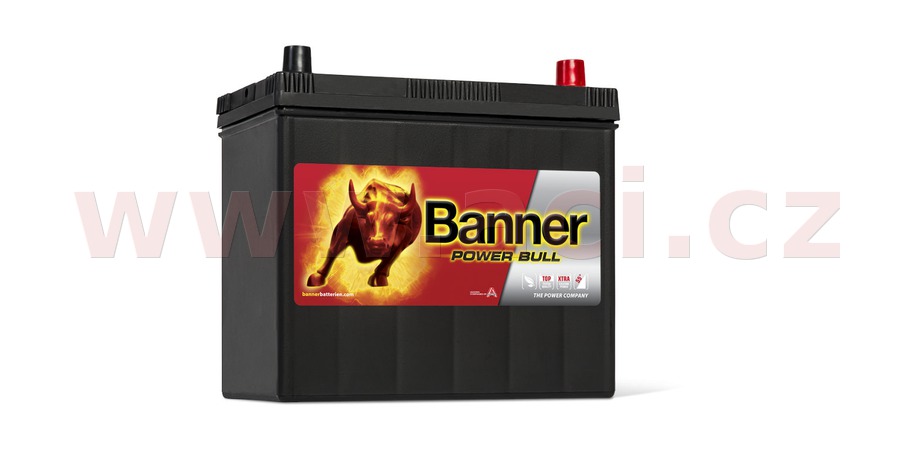 Obrázek produktu 45Ah baterie, 390A, pravá, úzké póly BANNER Power Bull 238x129x203(225) P4523