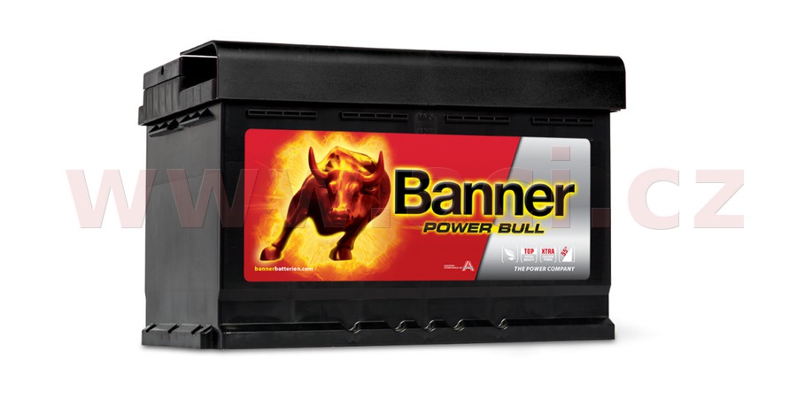 Obrázek produktu 74Ah baterie, 680A, pravá BANNER Power Bull 278x175x190 P7412