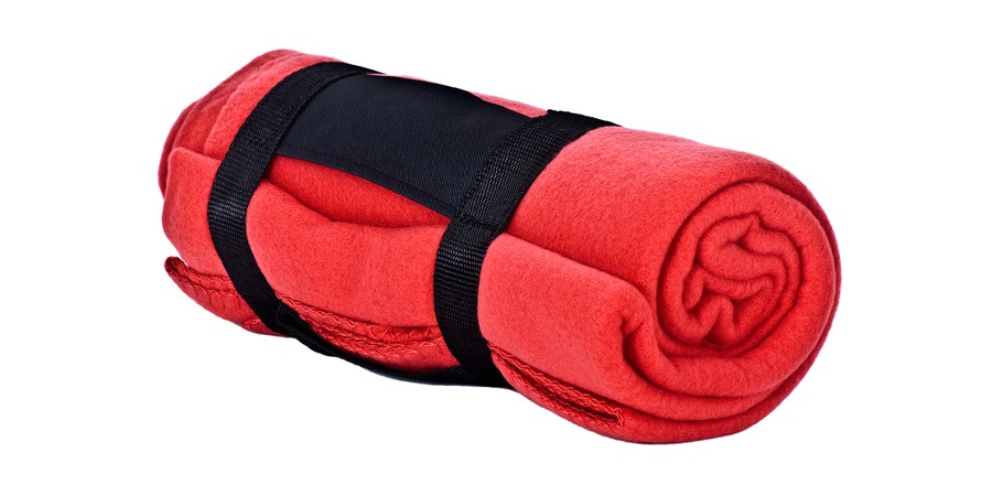Obrázek produktu Červená deka ACI zabalena v ruličce - velikost 130 x 160 cm