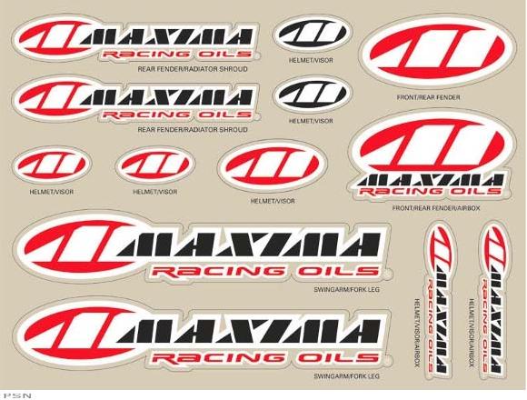 Obrázek produktu MAXIMA Decal Sheet - Assorted logos 15 mil / Size 11" x 14" (28cm x 23.5cm) 10009M